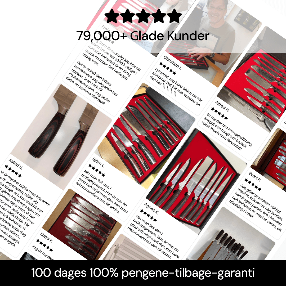 Premium Knivsæt (+ GRATIS Kogekursus & Kogebog PDF)