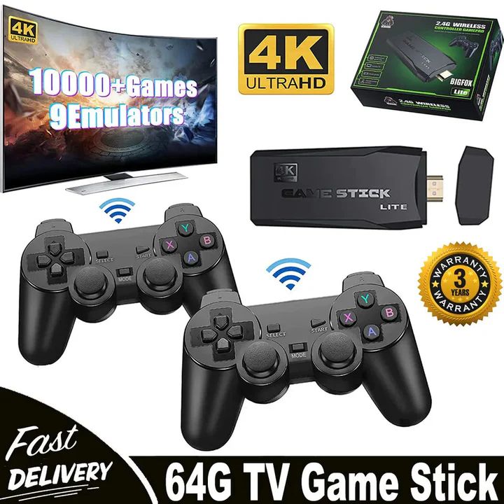nordivo | Retro-spilkonsol med HDMI-stick, 4K, 64 GB og 20.000 spil