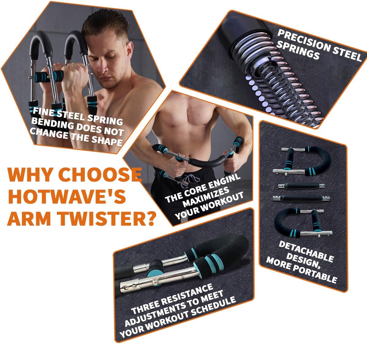 TwisterFlex – Power Twister med modstand til træning af arme og bryst