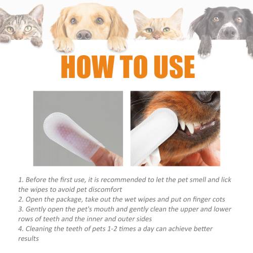 Hunde- og katte-tand fingerservietter
