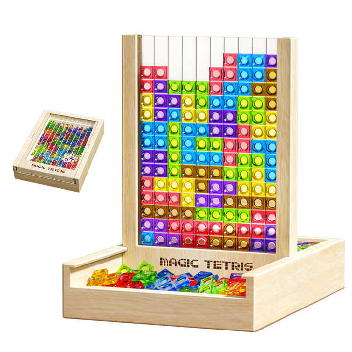 Magisk Tetris i træ – klassisk lærerigt spil (standardmodel)