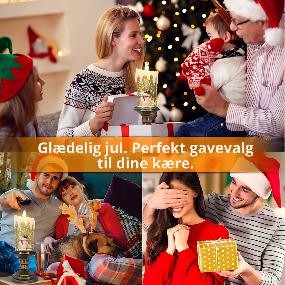 LED Julelys med Julemand