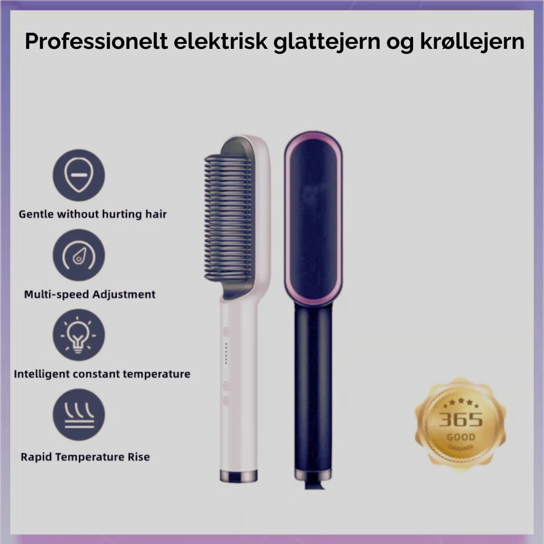 Professionelt elektrisk glattejern og krøllejern