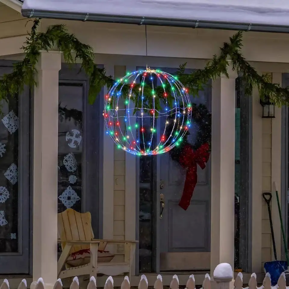 Ledsen™ ChristmasBall: LED Hængende Julekugle Lys Til Udendørs Have Dekoration