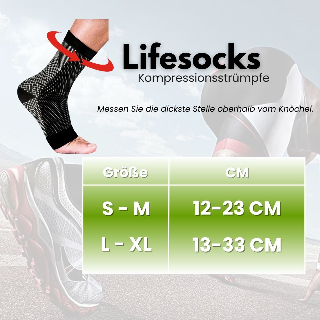 Lifesocken – Strømper med gradueret kompression til blodcirkulationen