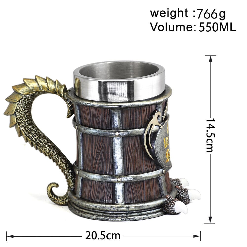 Vikingekrus med fantasifuldt skælinspireret design i resin