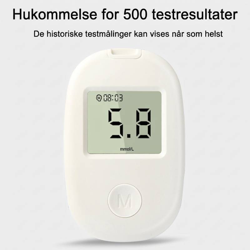 Sundhedsmåler Sæt – Pulsoximeter (SpO₂ & Puls) + Blodsukkermåler DS-6