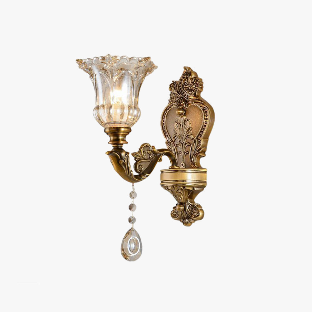 Elegant Vintage Guld Væglampe