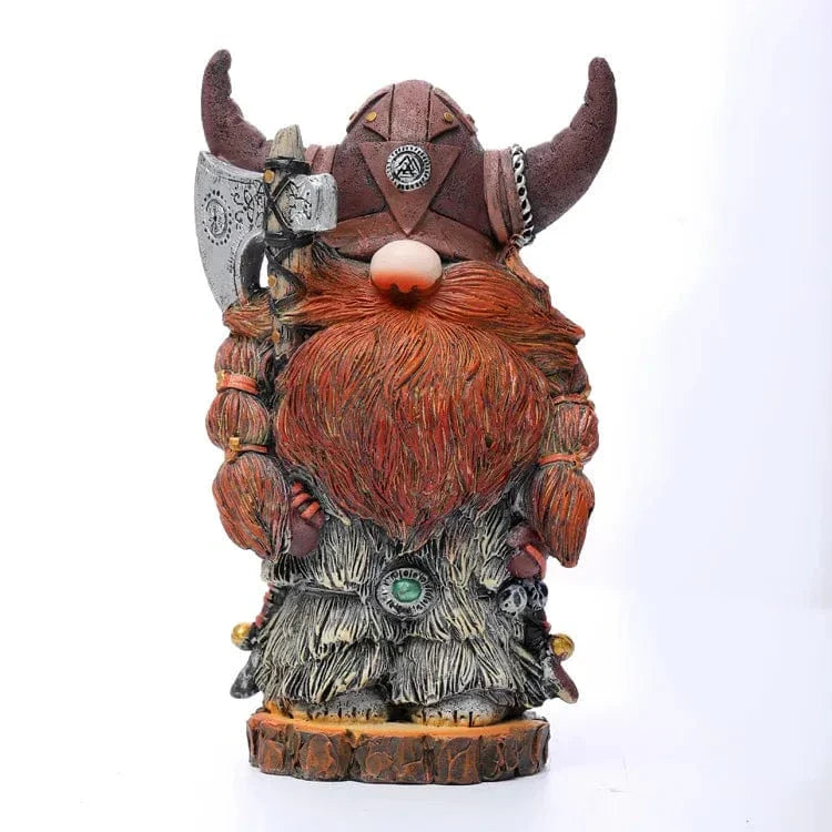Stor statue af vikingekriger med rustning