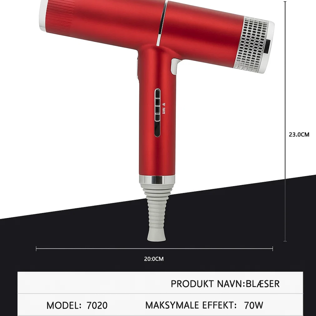 Magnetisk hårtørrer til ubesværet styling
