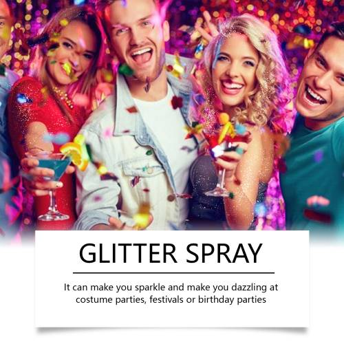Funklende glitterspray