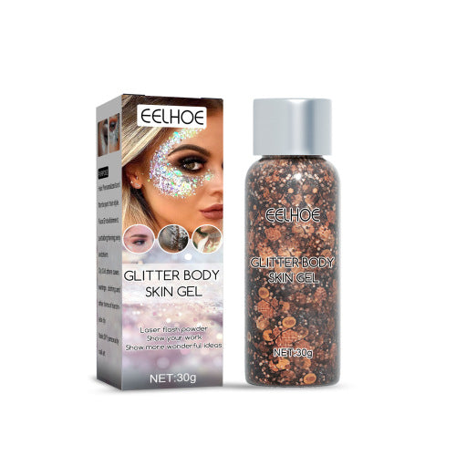 Glitter bodygel, brun