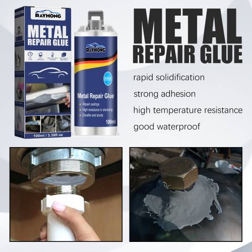 Metalstøbe-reparationslim, 100 ml