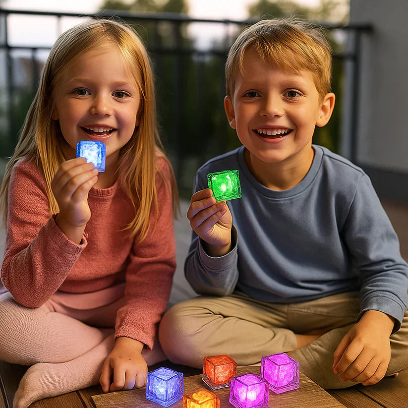 Ledsen™ CubeLights: Vandtæt Flerfarvet Blinkende Glødende Kube Lys