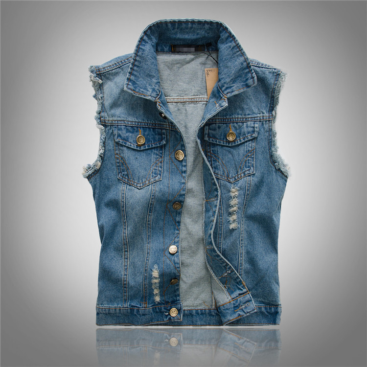 Denimvest til mænd i afslappet og moderne stil