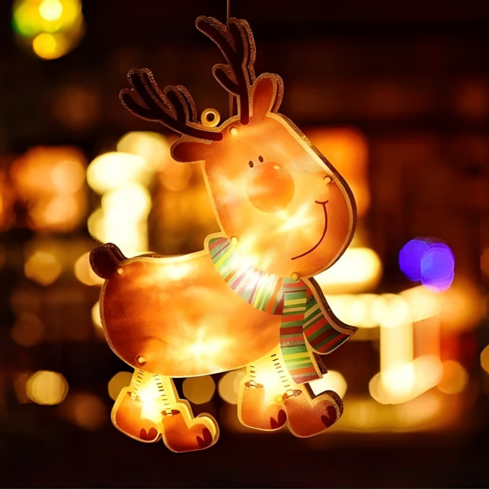 Festlige Oplyste Julevindueslys