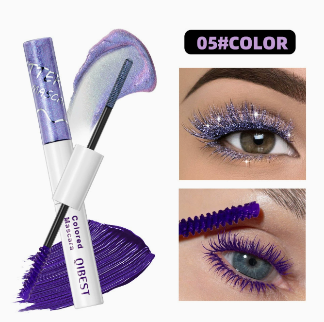 2-i-1 dobbeltsidet mascara, farvet og mat