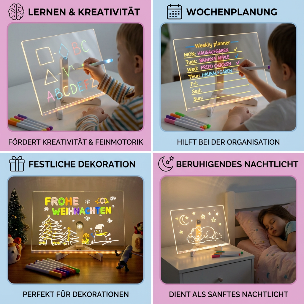 LED-lysstavle til børn – tavle til kreativ tegning