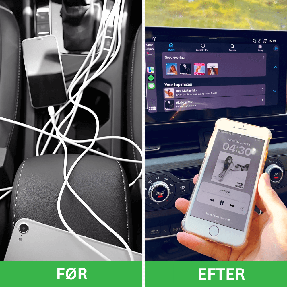 Trådløs carplay- og Android Auto-adapter