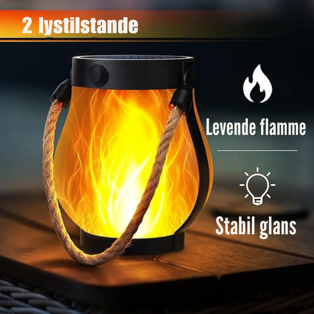 Solcelledrevet Flammelygte