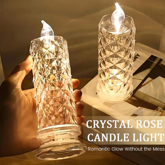 Ledsen™ CrystalCandle 1+1 GRATIS: Elegant Krystal Lys Inspireret LED Bord Lys