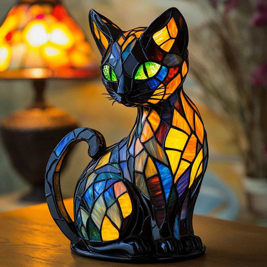 Håndlavet katte-lampe – Lys dit hjem op med magi
