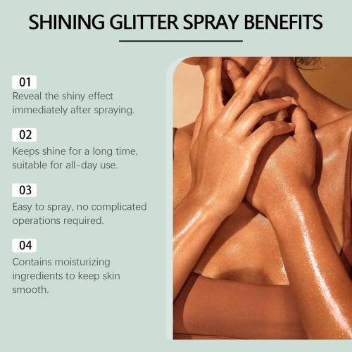 Strålende glitter-highlighterspray