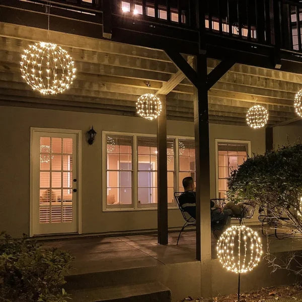 Ledsen™ ChristmasBall: LED Hængende Julekugle Lys Til Udendørs Have Dekoration