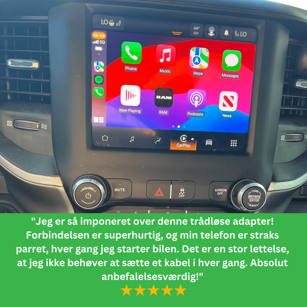 Trådløs carplay- og Android Auto-adapter