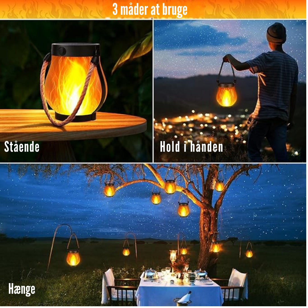 Solcelledrevet Flammelygte