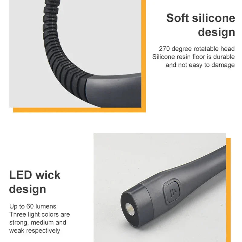 Ledsen™ ReadingLamp: Genopladelig LED Hals Lys Fleksibel Læselampe