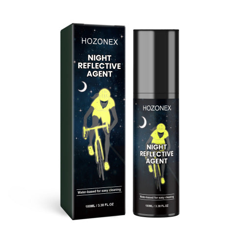 Reflekterende selvlysende spray