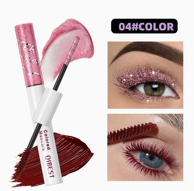 2-i-1 dobbeltsidet mascara, farvet og mat