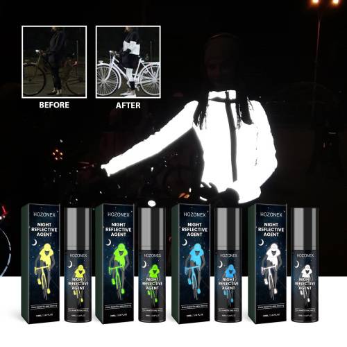 Reflekterende selvlysende spray