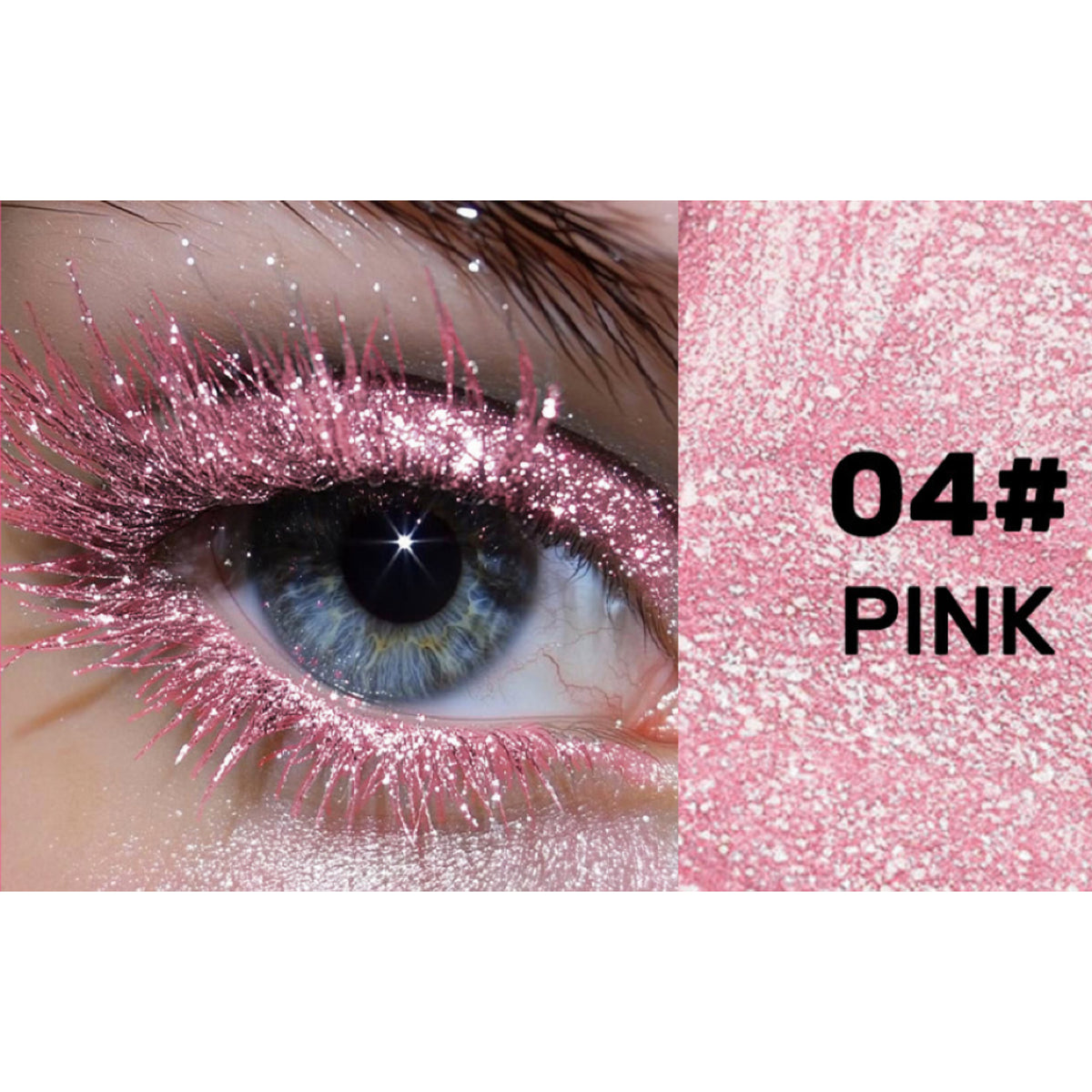 Glimmermascara, vandfast topcoat