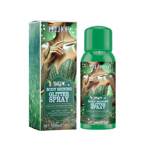 Strålende glitter-highlighterspray