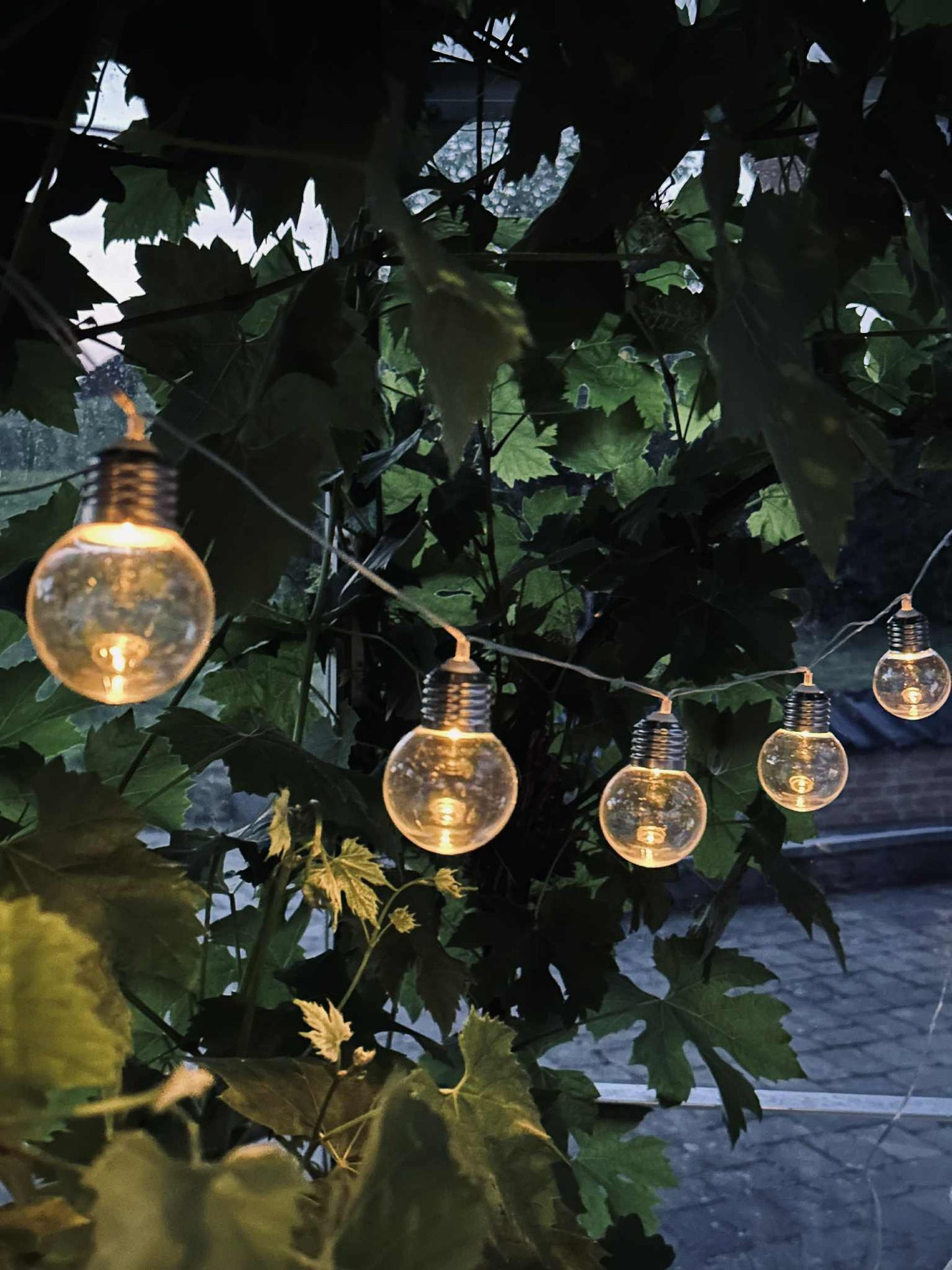 Solcelledriven LED-lysslinga