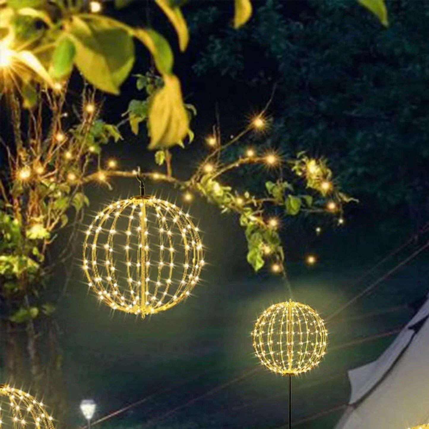 Ledsen™ ChristmasBall: LED Hængende Julekugle Lys Til Udendørs Have Dekoration