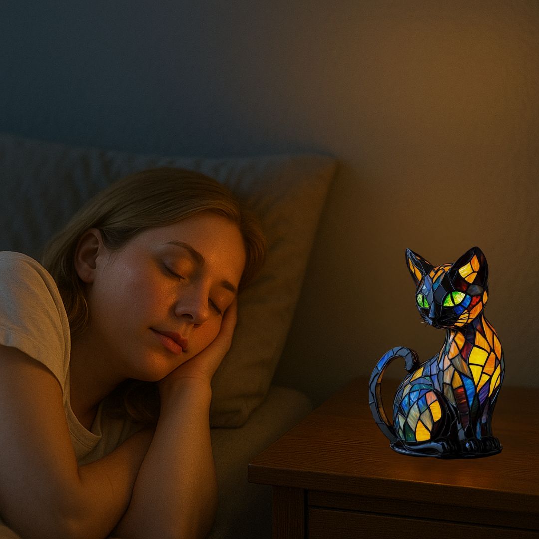 Lysende kat – håndlavet lampe til ArRødo Interni