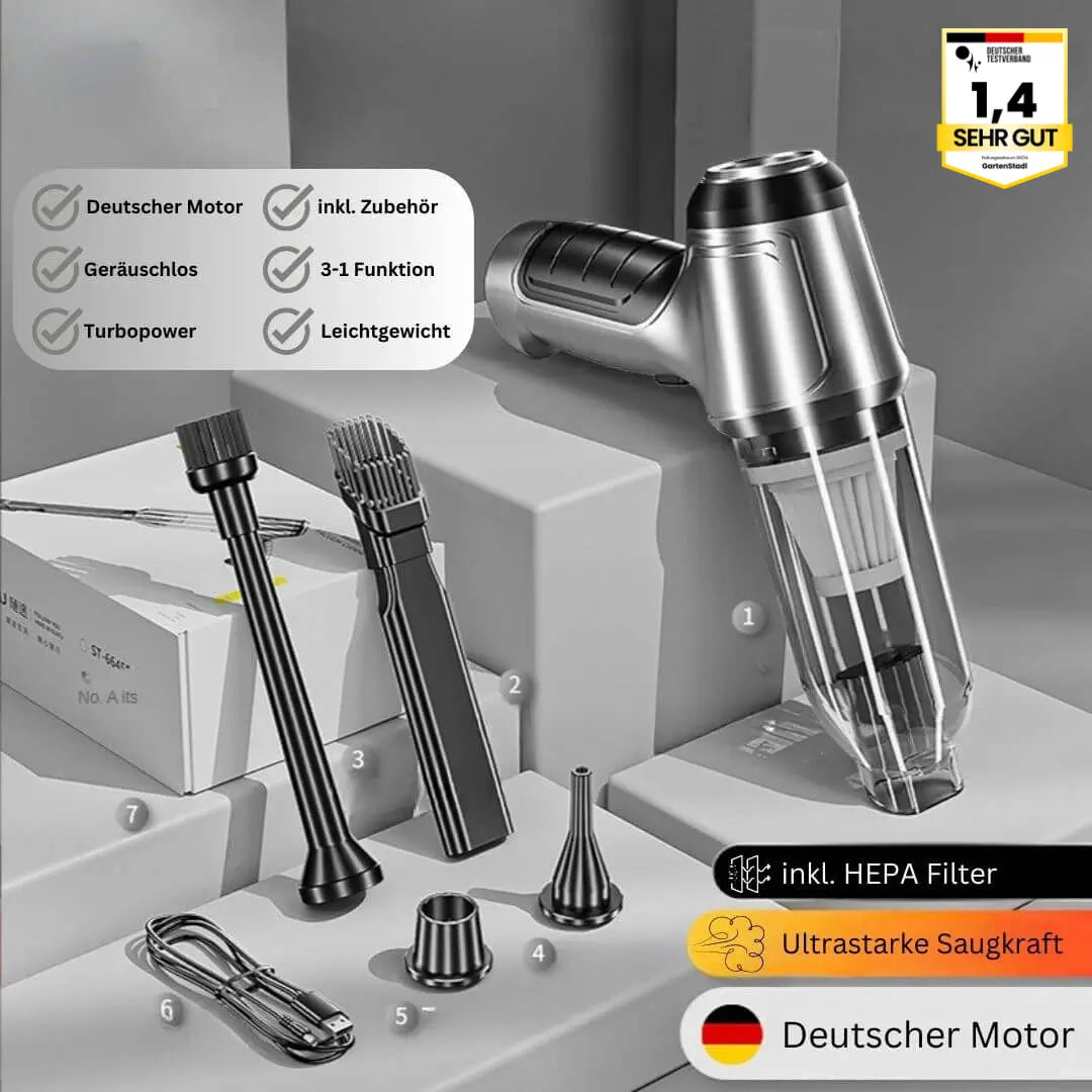 TurboClean – Kraftfuld bærbar støvsuger til krummer – Det originale patent