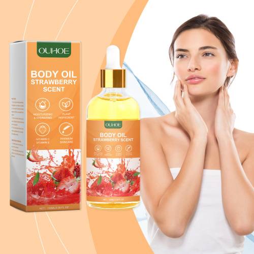 Jordbær massageolie med jojoba og argan