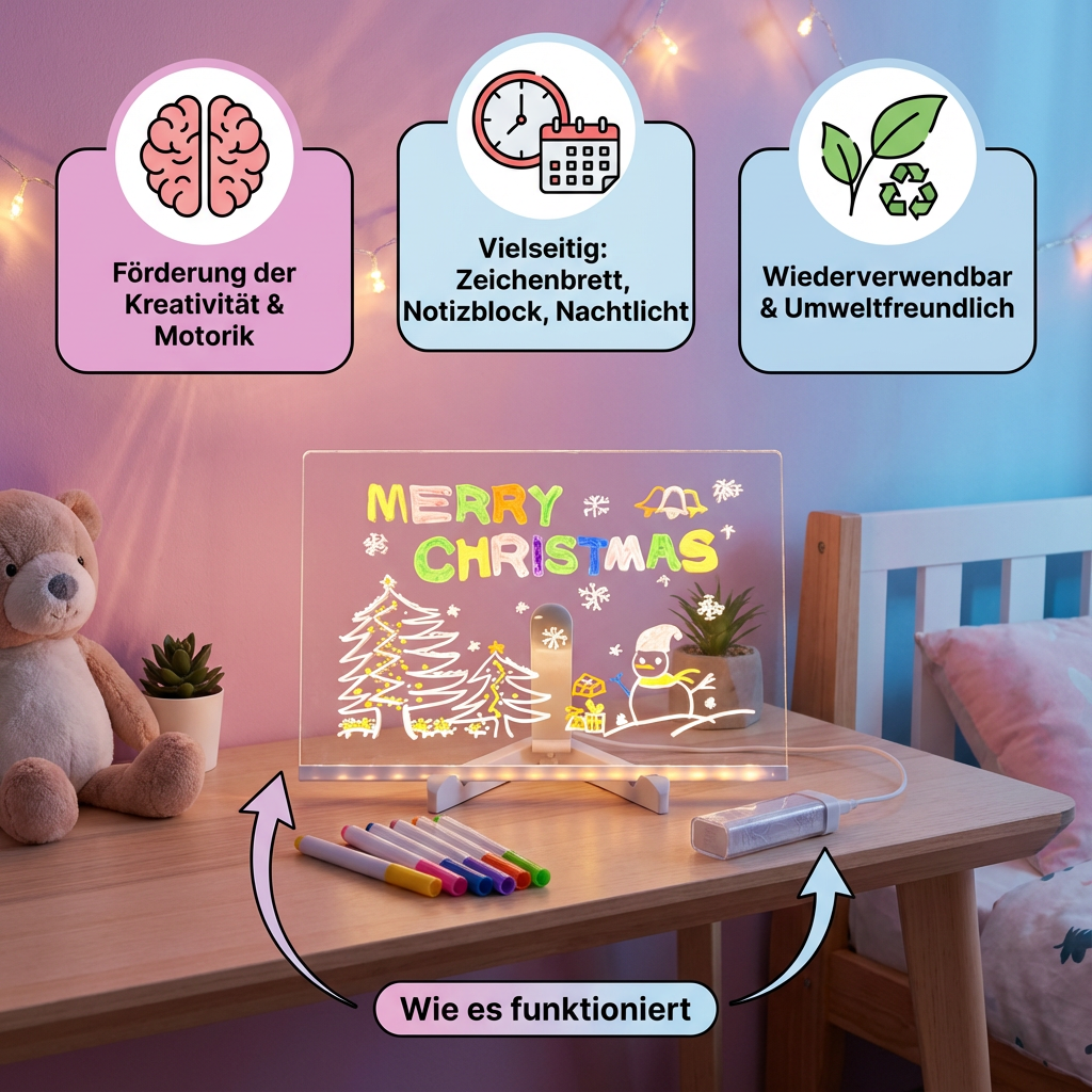 LED-lysstavle til børn – tavle til kreativ tegning