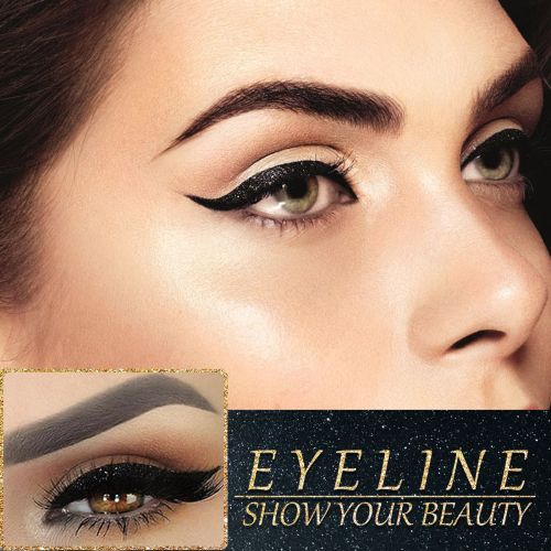 Selvklæbende eyeliner-vippestrips, 4 par