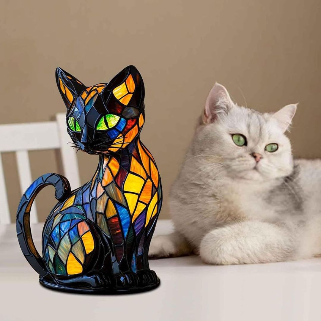Håndlavet katte-lampe – Lys dit hjem op med magi