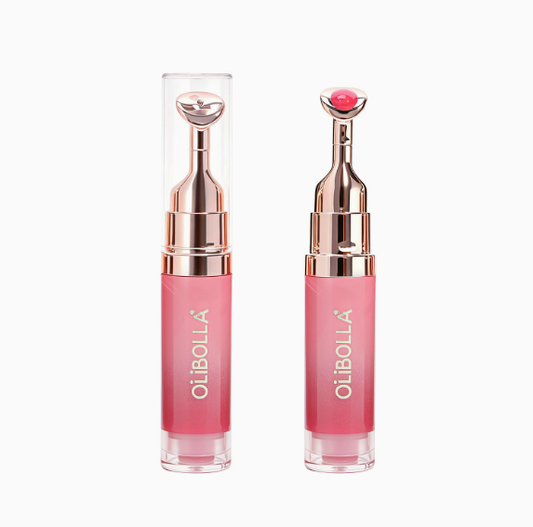 Volumen-lipgloss med kølende metalspids