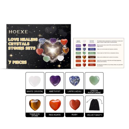 Hjertekrystal chakra-sæt