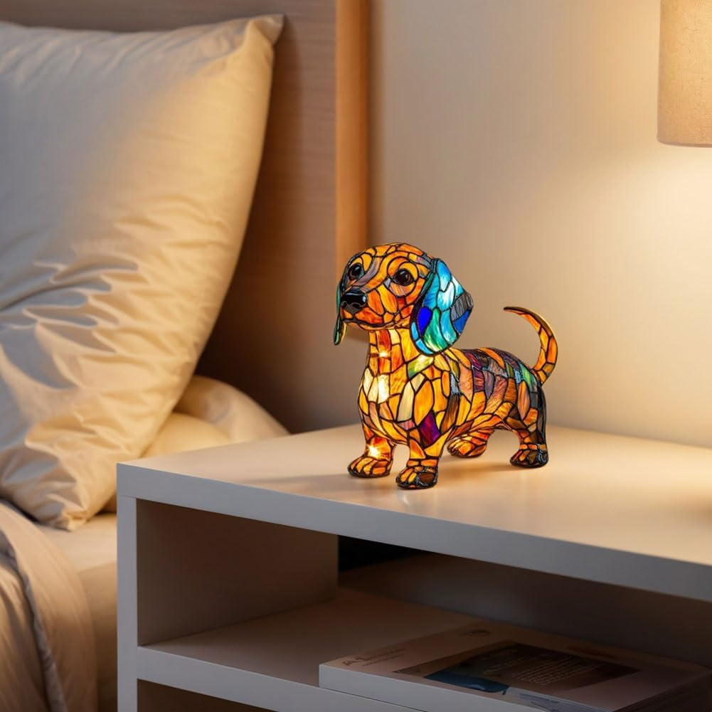 Ledsen™ DogLamp: Moderne Kunstnerisk Plettet Ambient Hund Lampe