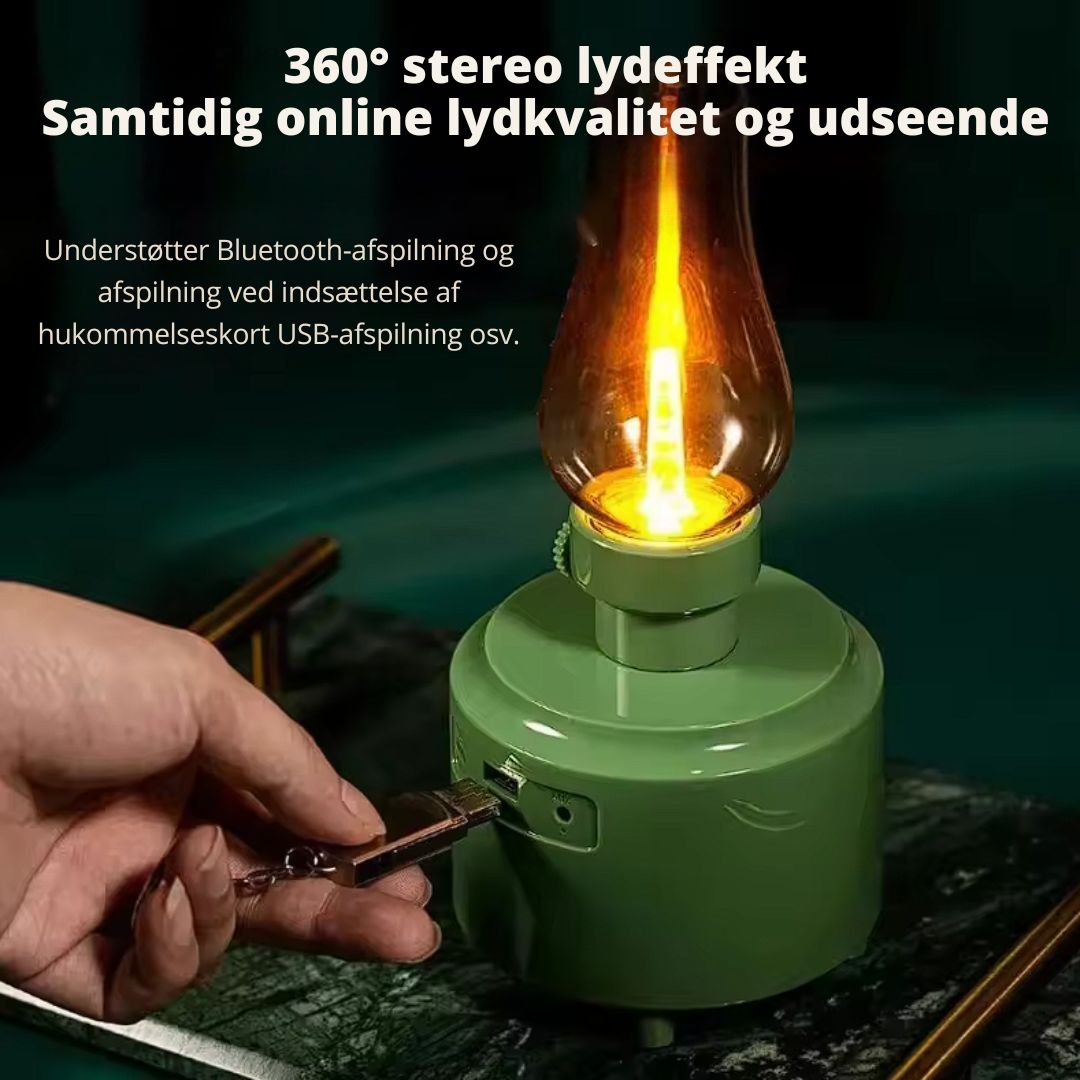 Retro LED-lampe med højttalerfunktion
