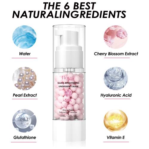 Armhulecreme med kirsebærblomst og perle