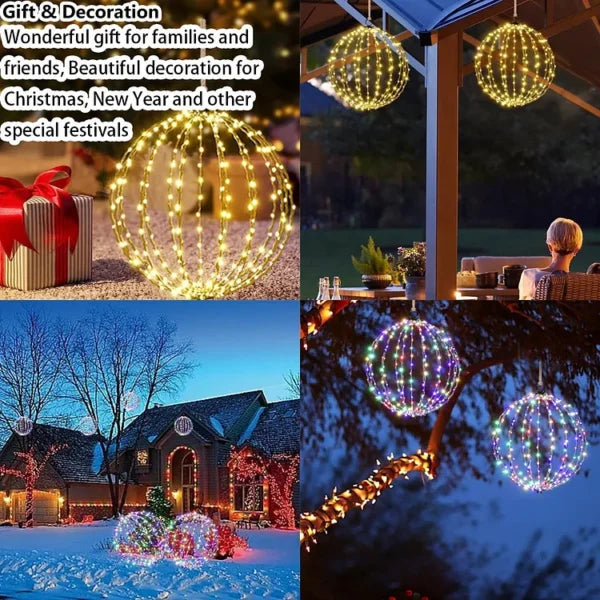 Ledsen™ ChristmasBall: LED Hængende Julekugle Lys Til Udendørs Have Dekoration